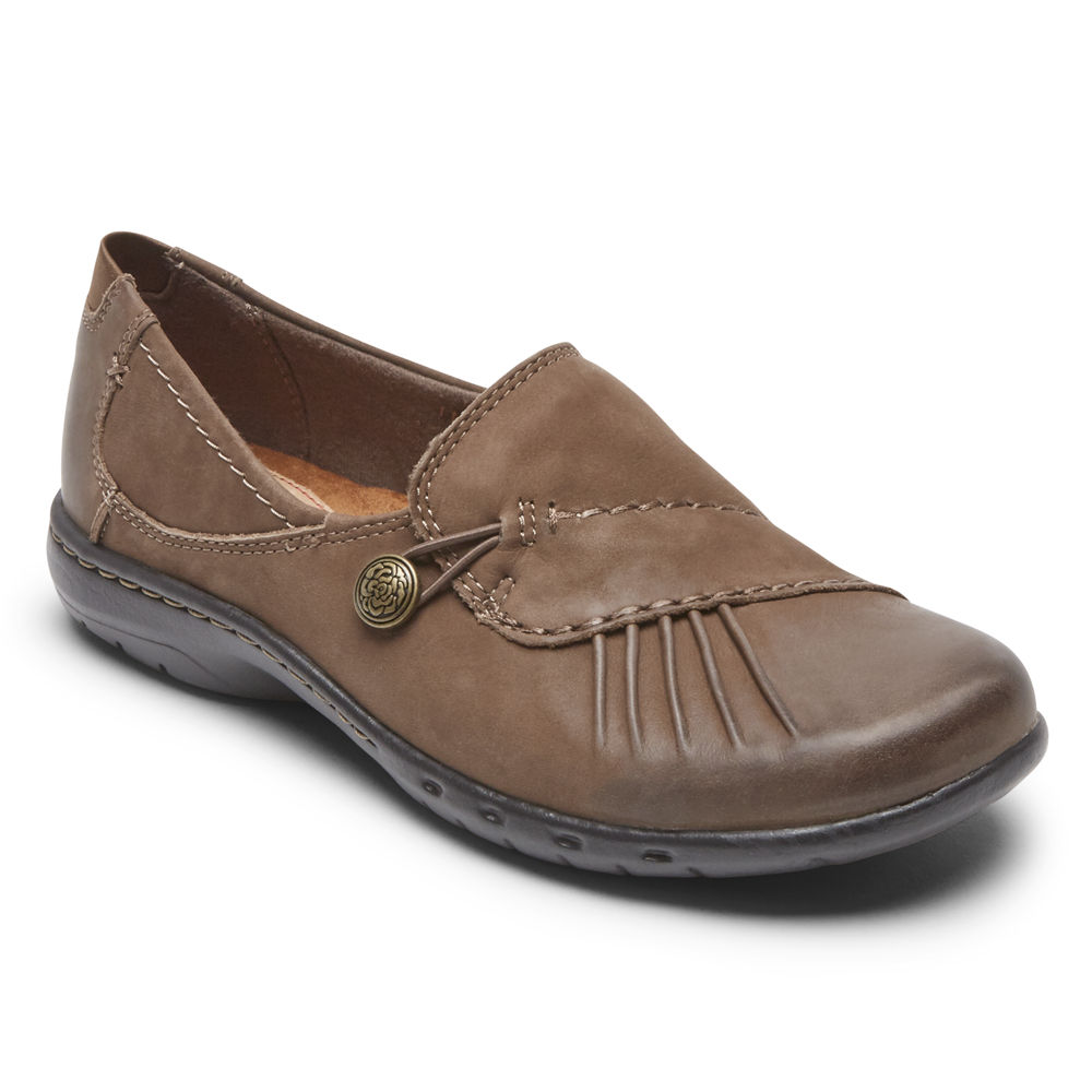 Slip-Ons Rockport Mujer Mexico - Cobb Hill Paulette Marrom - JKTEI0756